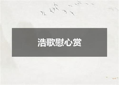 浩歌慰心赏