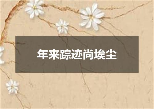 年来踪迹尚埃尘