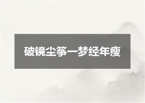 破镜尘筝一梦经年瘦