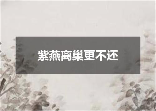 紫燕离巢更不还