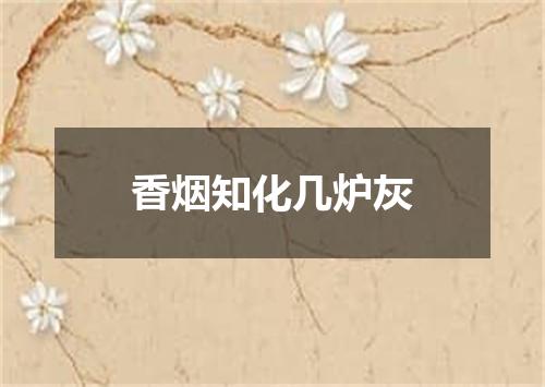 香烟知化几炉灰