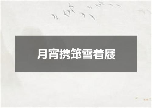 月宵携筇雪着屐