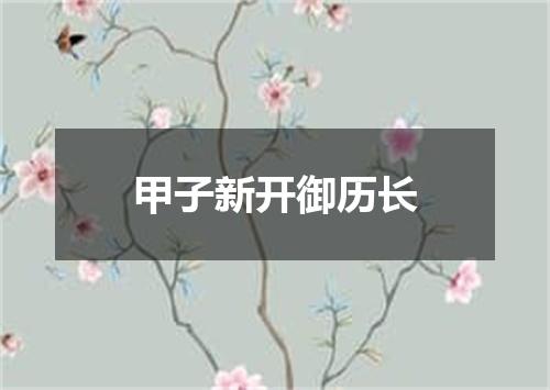 甲子新开御历长