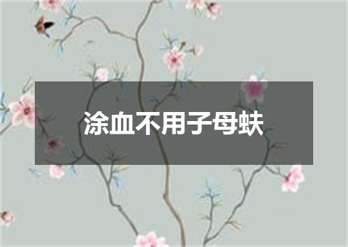涂血不用子母蚨