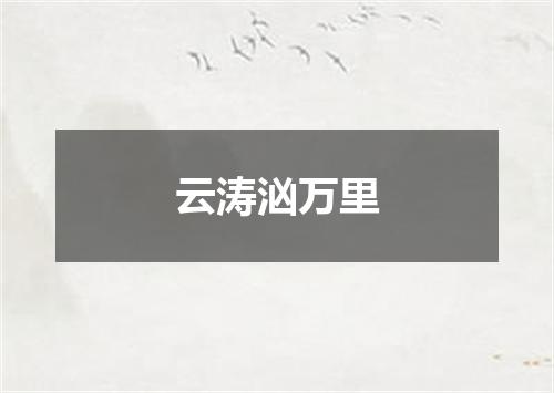 云涛汹万里