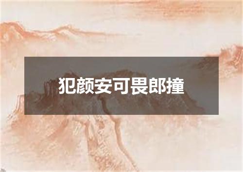 犯颜安可畏郎撞