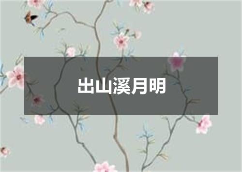 出山溪月明
