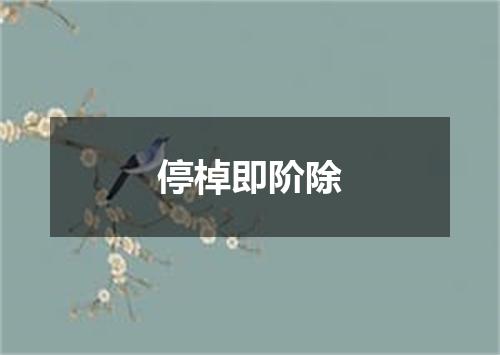 停棹即阶除