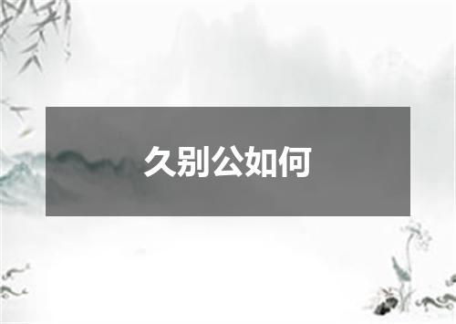 久别公如何