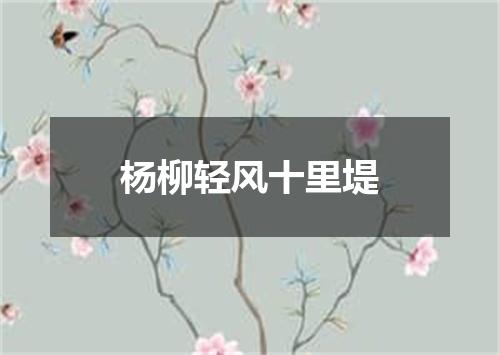 杨柳轻风十里堤