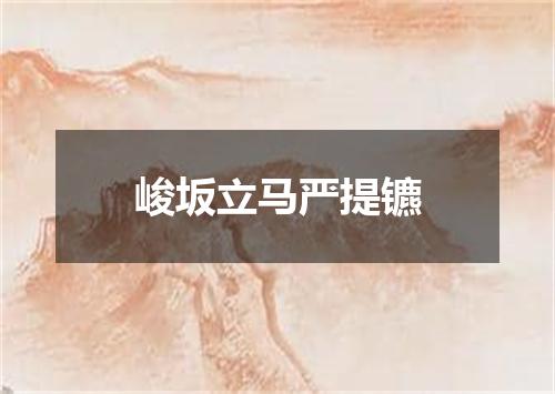 峻坂立马严提镳
