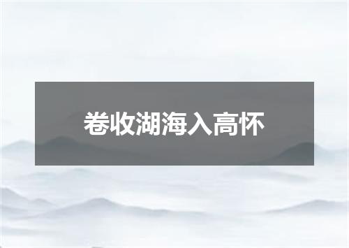 卷收湖海入高怀