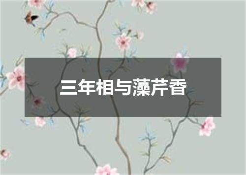 三年相与藻芹香