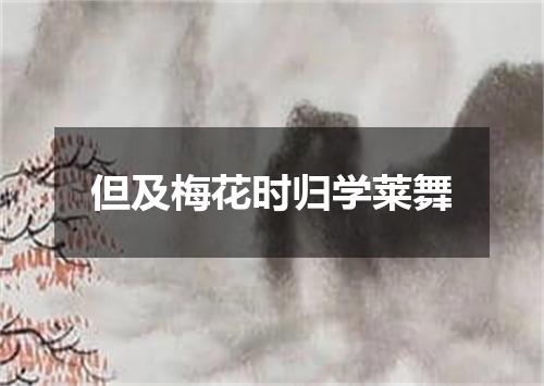 但及梅花时归学莱舞