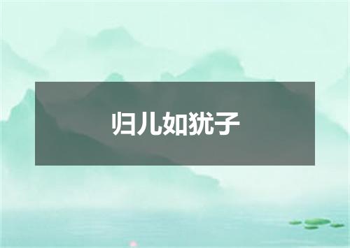 归儿如犹子