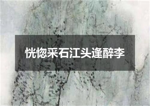 恍惚采石江头逢醉李