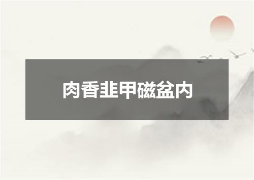 肉香韭甲磁盆内