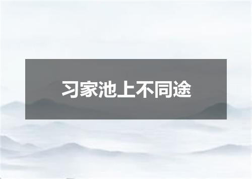 习家池上不同途