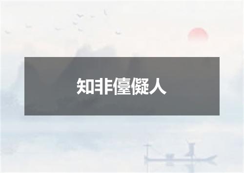 知非儓儗人