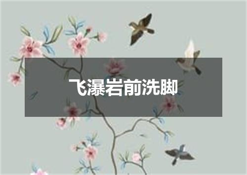 飞瀑岩前洗脚