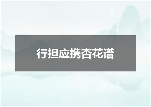 行担应携杏花谱