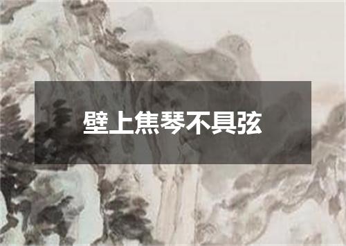 壁上焦琴不具弦