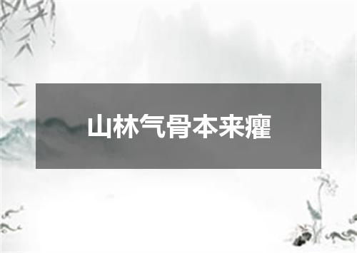 山林气骨本来癯