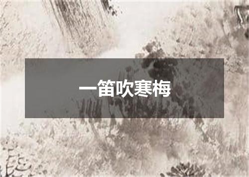一笛吹寒梅