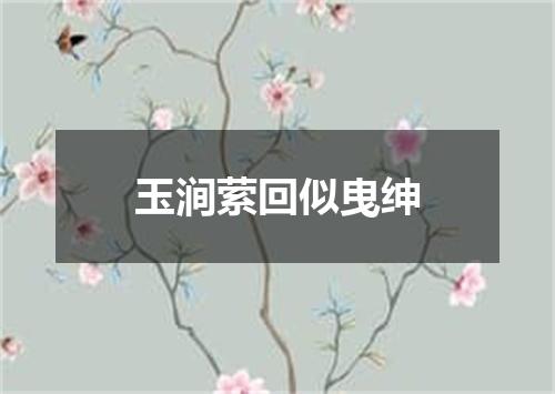 玉涧萦回似曳绅