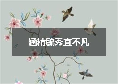 涵精毓秀宜不凡