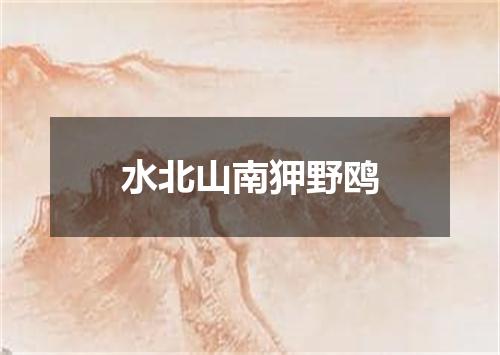 水北山南狎野鸥