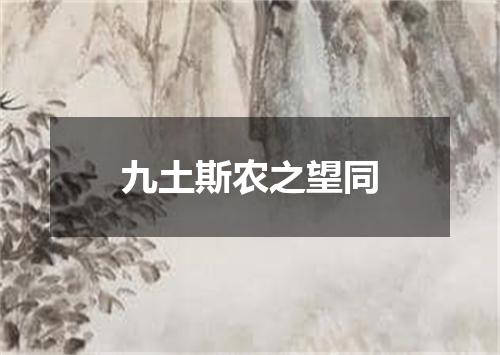 九土斯农之望同