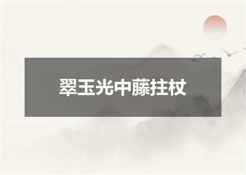 翠玉光中藤拄杖