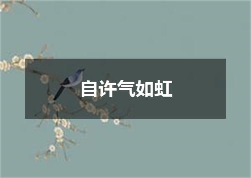 自许气如虹