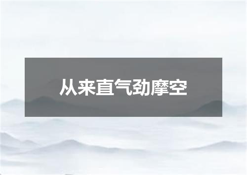 从来直气劲摩空