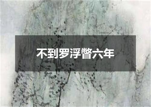 不到罗浮瞥六年