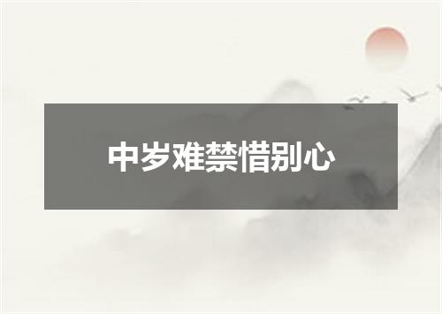 中岁难禁惜别心