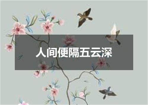 人间便隔五云深