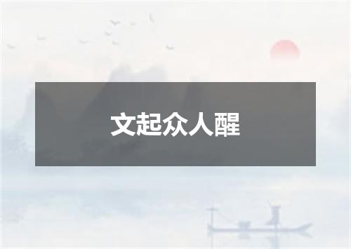 文起众人醒