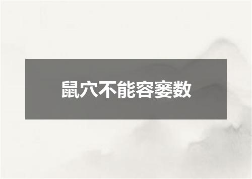 鼠穴不能容窭数