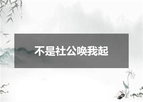 不是社公唤我起