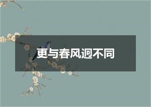 更与春风迥不同