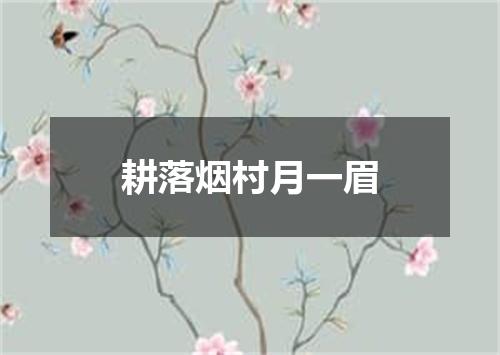 耕落烟村月一眉