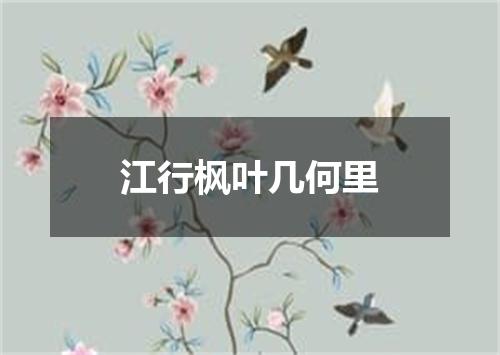 江行枫叶几何里