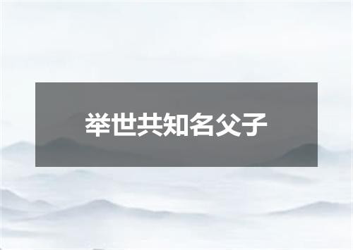 举世共知名父子