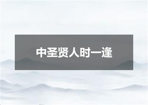 中圣贤人时一逢