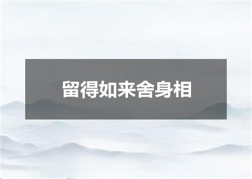 留得如来舍身相