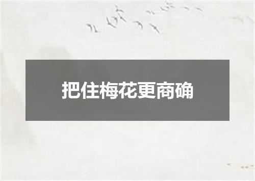 把住梅花更商确
