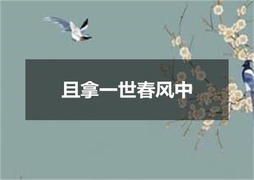 且拿一世春风中