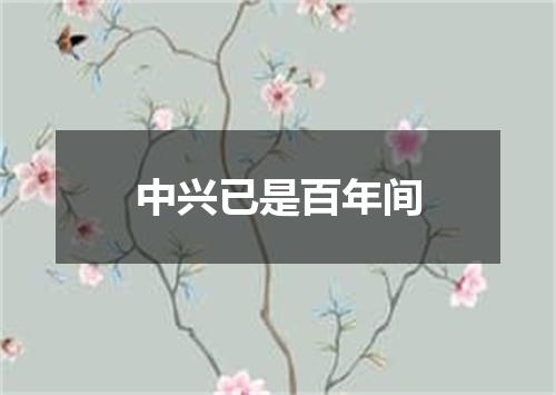 中兴已是百年间